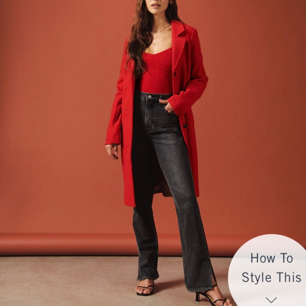MAYFAIR VINTAGE⚡️Gorgeous Cashmere Red Long Coat/Jacket_Sz 6